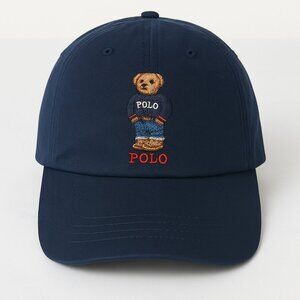 Polo Ralph Lauren Navy Bear Embroidered Baseball Cap